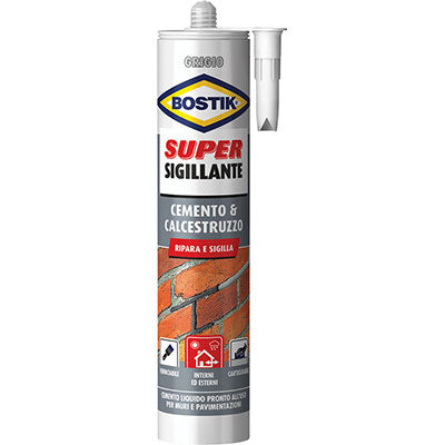 Silicone Super Sigillante Cemento Calcestr Bostik 2 Pz