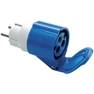 Adattatore Schuko-Presa Blu Fme