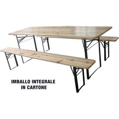 Set Tavolo + Panche Birreria 2 Gambe Domus